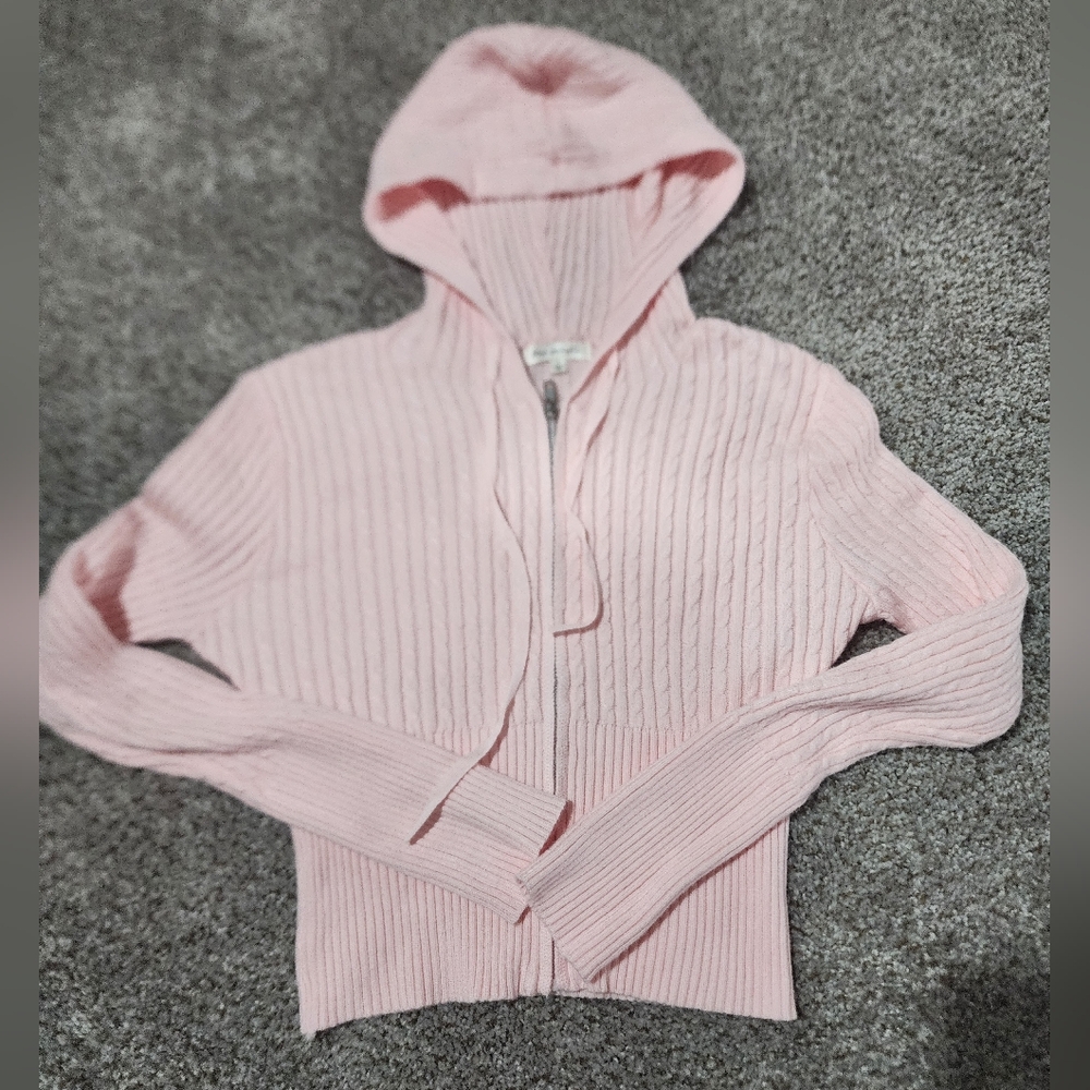 Free For All Pink Hooded Women's Sweater S Junior